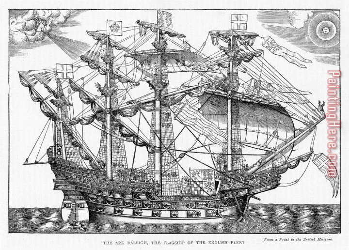 English School The Ark Raleigh The Flagship Of The English Fleet From Leisure Hour